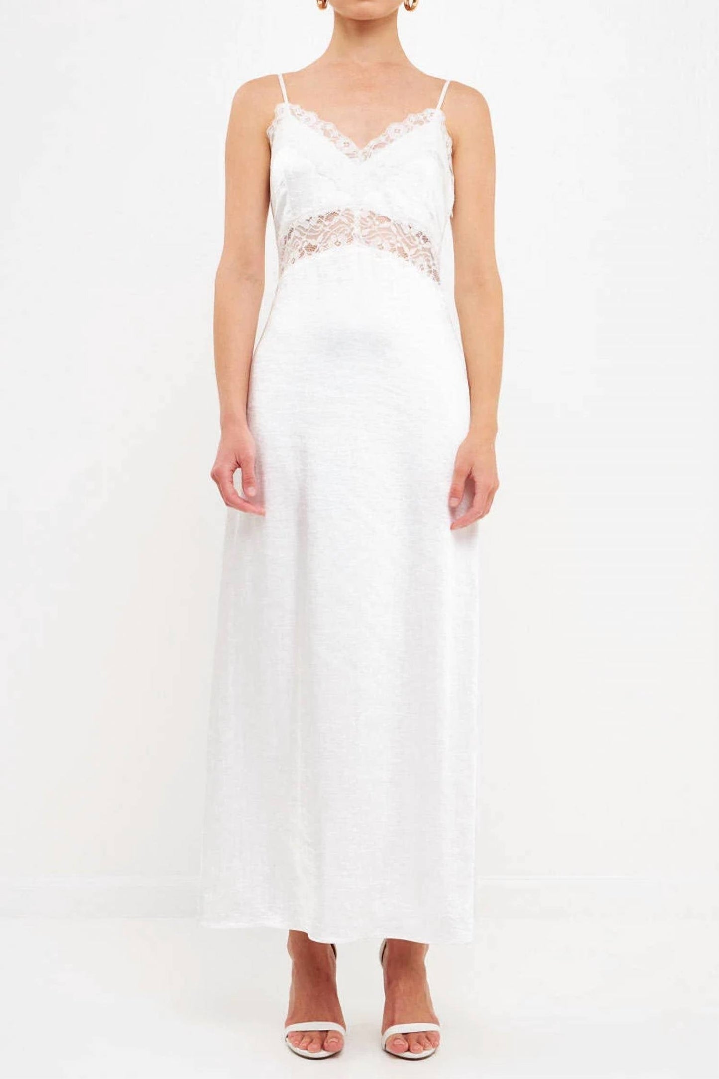 2.7 August Apparel - Lace Maxi Slip Dress