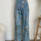 Acoa - Women's Floral Print Jeans