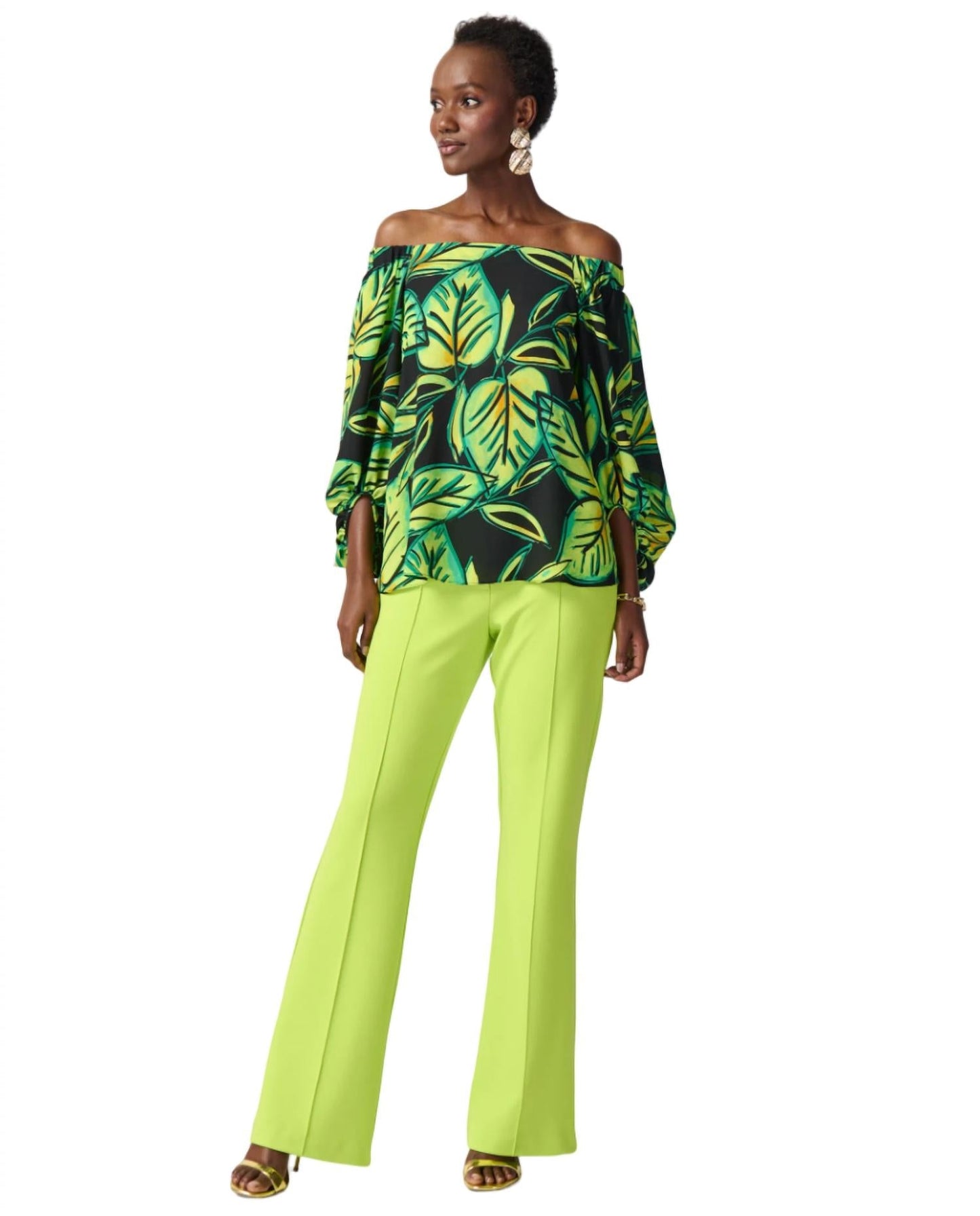 Joseph Ribkoff - LEAF PRINT OFF-SHOULDER