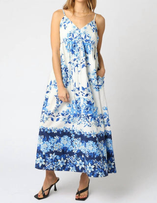 Olivaceous - Azure Bloom Maxi Dress