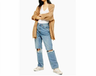 Topshop - Open Front Knit Oversized Sweater Cardigan