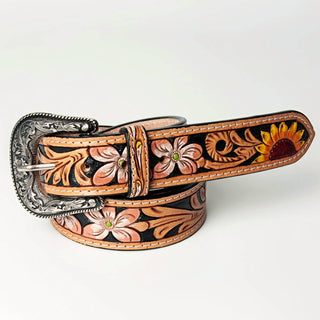 American Darling - Women's Beautifully Hand Tooled Genuine Belt