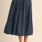 Klesis - Denim Balloon Midi Skirt