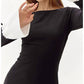 Adelyn Rae - Vicki Contrast Cuff Mini Dress