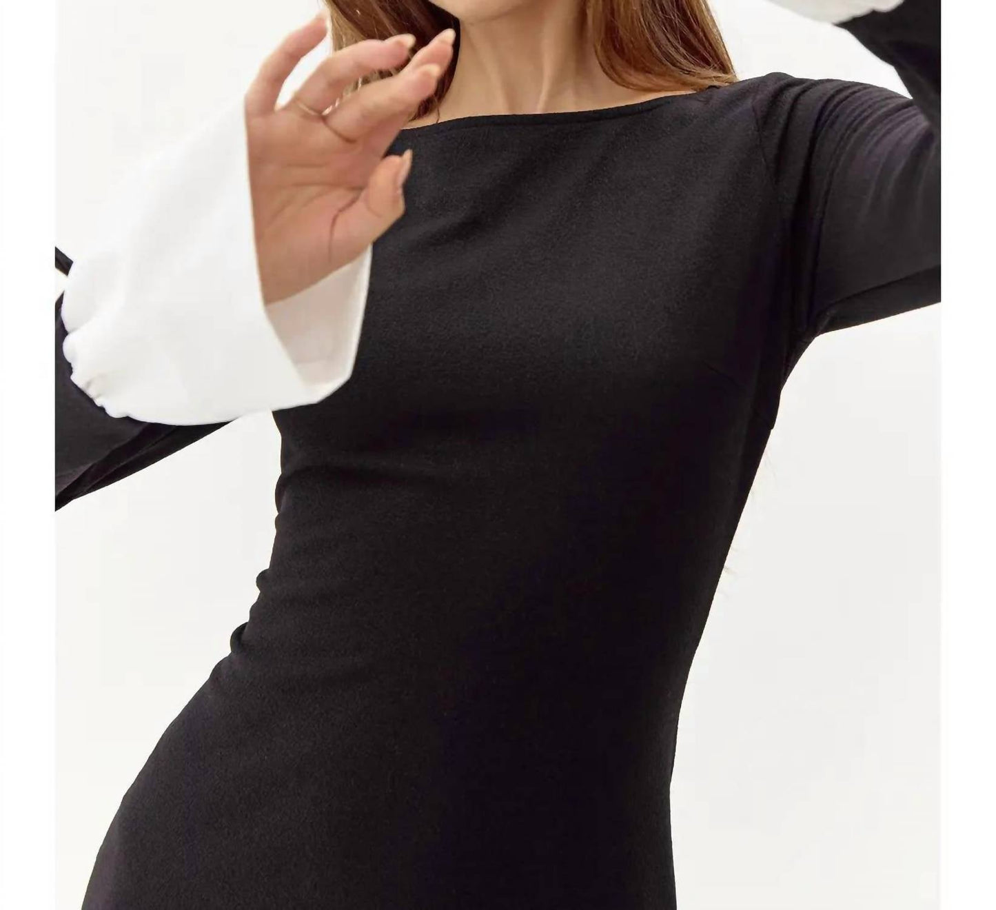Adelyn Rae - Vicki Contrast Cuff Mini Dress
