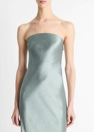 Vince - Satin Strapless Maxi Dress