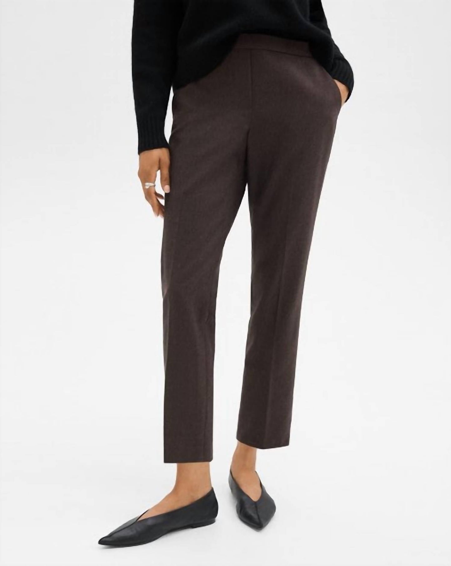 Theory - Treeca Pull-On Pant in Admiral Crepe
