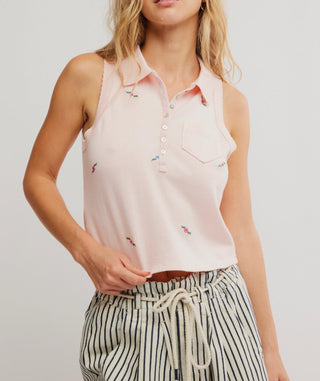 Free People - Pepper Knit Polo Top