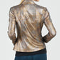 Clara Sunwoo - Metallic Liquid Leather Textured Signature Jacket