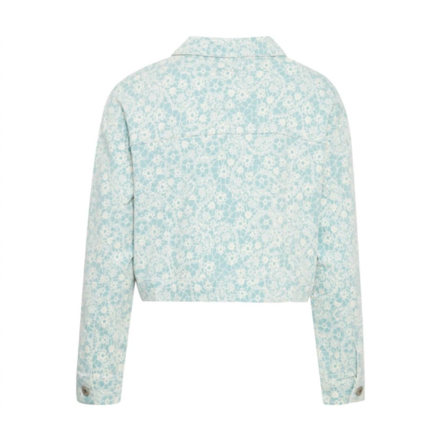 Ichi - Women's Floral Print Denim Jacket
