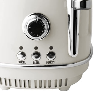 Haden 12 Cup Coffee Maker with 2 Slice Wide Stainless Steel Bread Toaster, White
