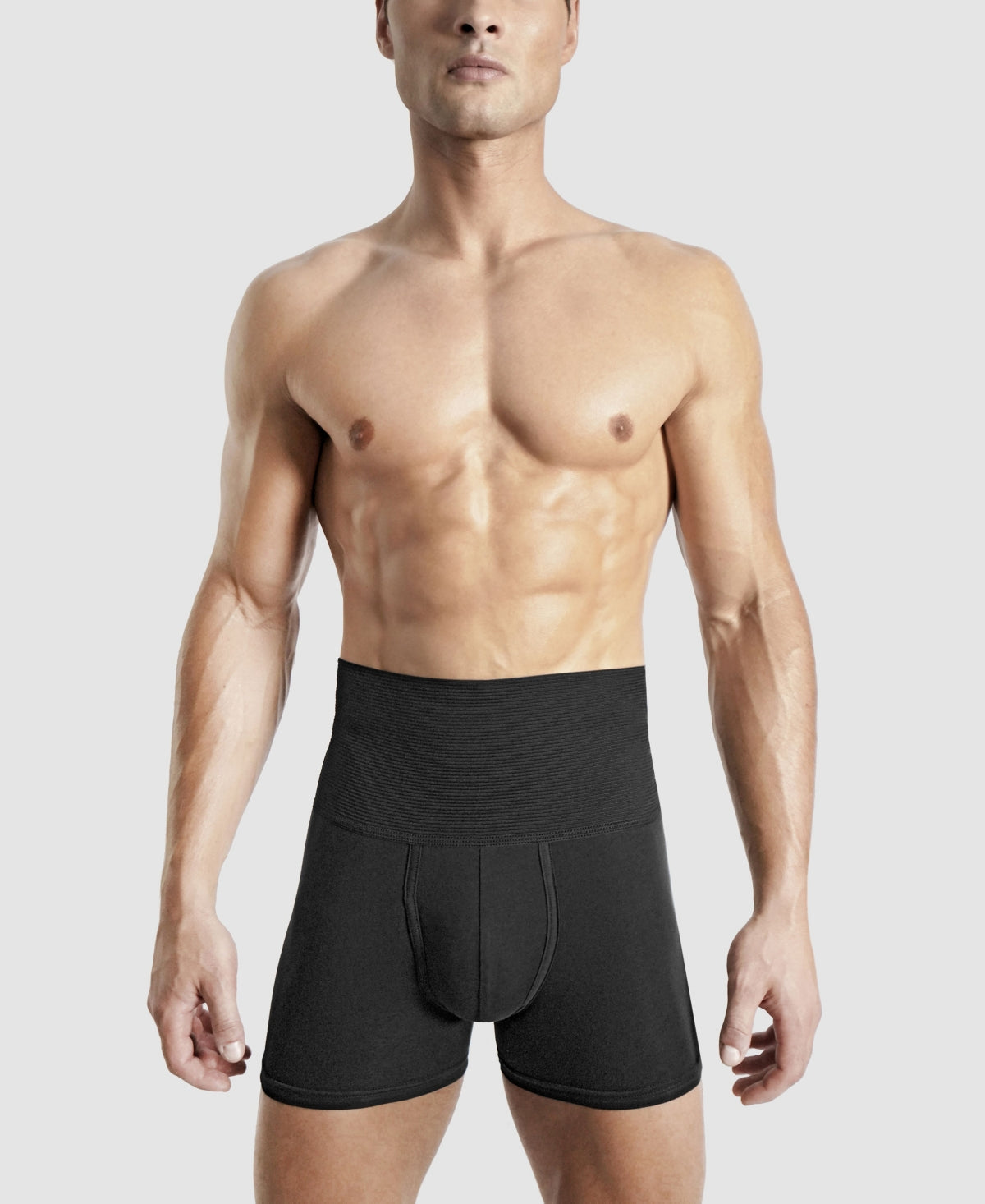 Rounderbum Men's Slim Fit Boxer Brief Black Size Large