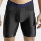 Rounderbum Men's Workout Padded Boxer Brief Black Size Large