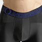 Rounderbum Men's Workout Padded Boxer Brief Black Size Large