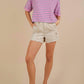 Very J - Oversized Stripe Casual Comfy Knit Top