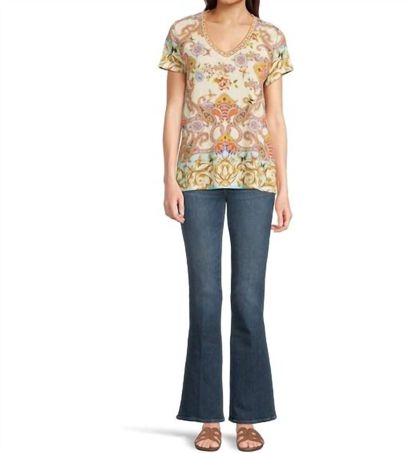 Johnny Was - JANIE FAVORITE SHORT SLEEVE V-NECK