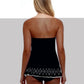 Profile By Gottex - Bandeau Strapless Shirred Laser Cut Swimdress