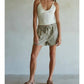By Together - Woven Denim Washed Cotton Relax Fit Wide Leg Shorts