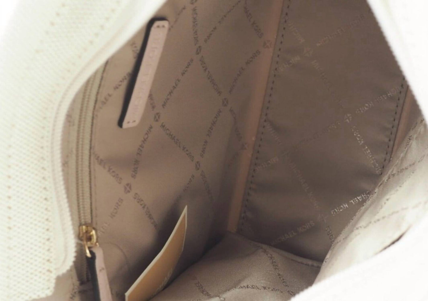 Michael Kors - Women's Mirella Canvas Shopper Crossbody Handbag Purse Small