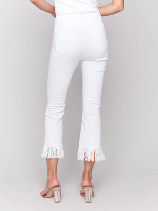 Charlie B - Cropped Jeans With Fringed Hem