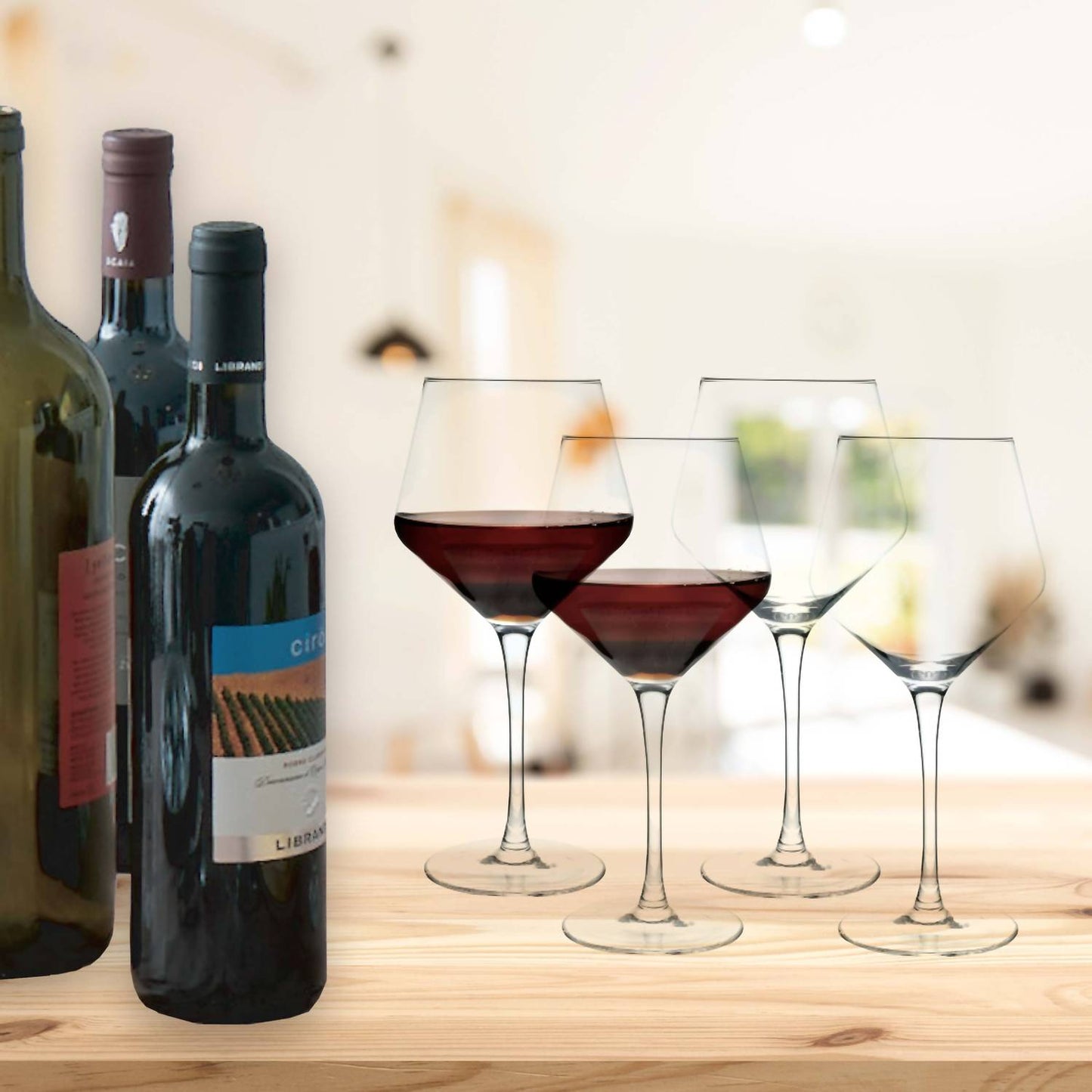 Creative Gifts International - Red Wine Glasses - Set of 4