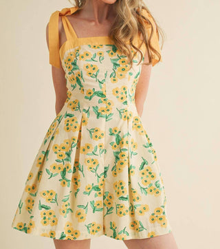 &Merci - Floral Pleated And Flare Romper