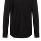 Hugo Boss Men's Slim Fit Solid Dress Shirt Black Size 17X34X35