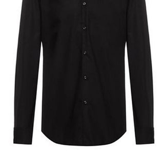 Hugo Boss Men's Slim Fit Solid Dress Shirt Black Size 17X34X35