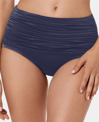 Miraclesuit Women's Solid Norma Jean High Waist Bottoms Swimsuit Blue Size 10