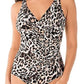Miraclesuit Women's Sublime Feline Oceanus Allover Slimming One Piece Swimsuit Brown Size 18