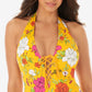 Skinny Dippers Women's Mac & Cheese Sirene Lace Up One Piece Swimsuit Yellow Size Medium
