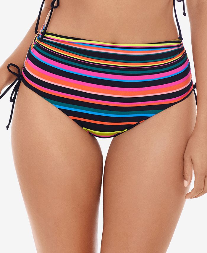 Skinny Dippers Women's Blinky Transformer Reversible Swim Bottom Black Size Medium