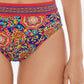 Skinny Dippers Women's Palais Sophie High Waist Bikini Bottoms Swimsuit Blue Size Large