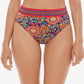 Skinny Dippers Women's Palais Sophie High Waist Bikini Bottoms Swimsuit Blue Size Large