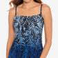 Miraclesuit Women's Jubilee Printed Tankini Top Swimsuit Blue Size 10