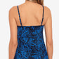 Miraclesuit Women's Jubilee Printed Tankini Top Swimsuit Blue Size 10