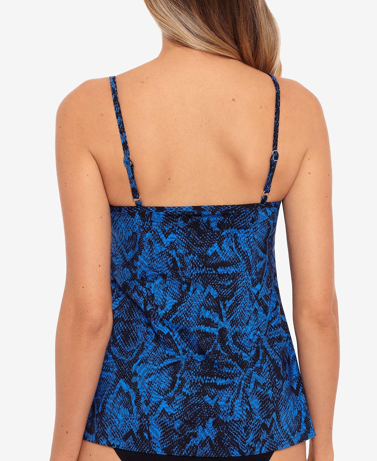 Miraclesuit Women's Jubilee Printed Tankini Top Swimsuit Blue Size 10