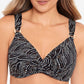 Miraclesuit Women's Plunge Bra Underwire Bikini Top Swimsuit Black Size 38D