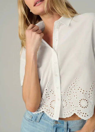 Joe'S Jeans - Eyelet Short Sleeve Top