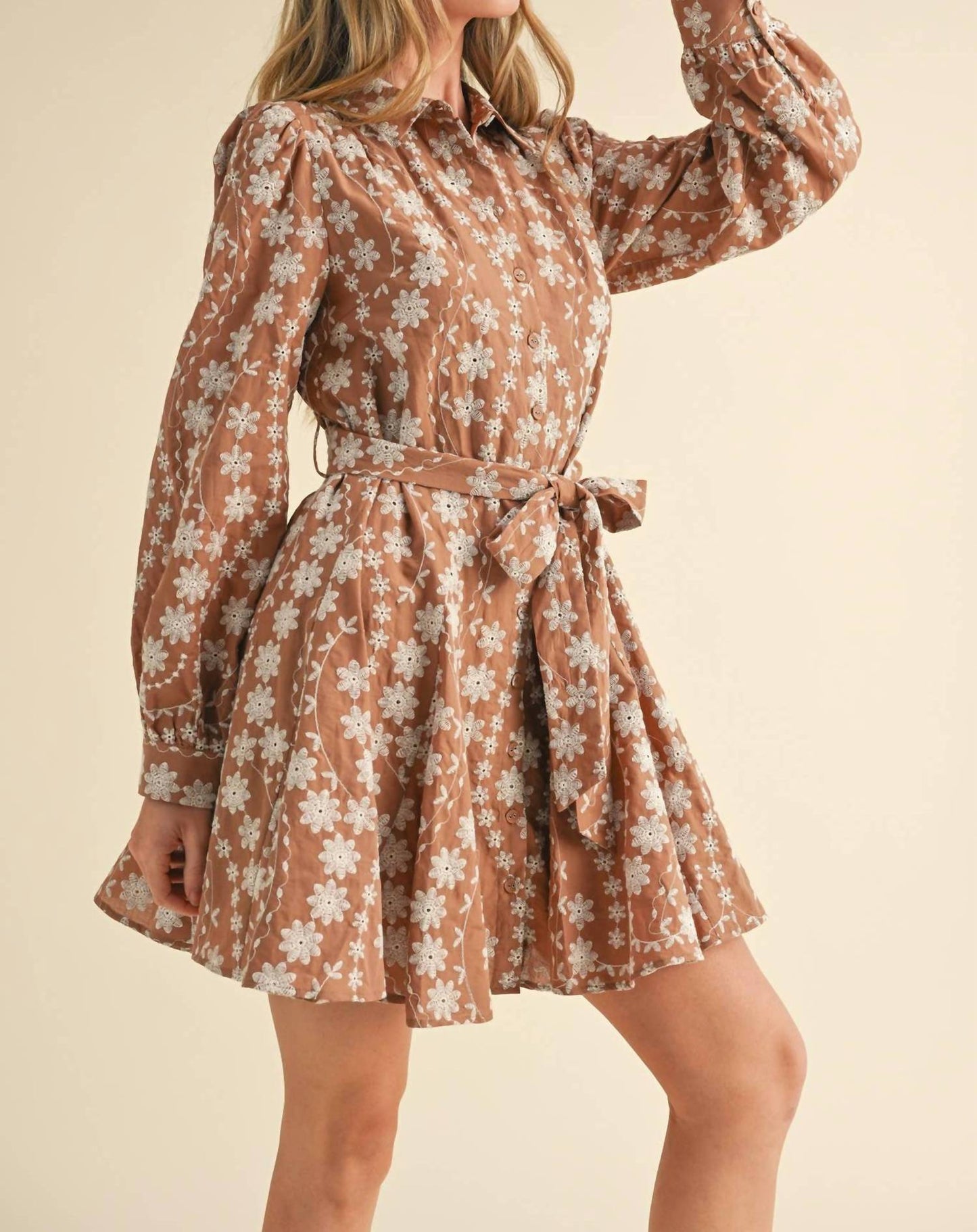 &Merci - Floral Embrodiered Mini Dress