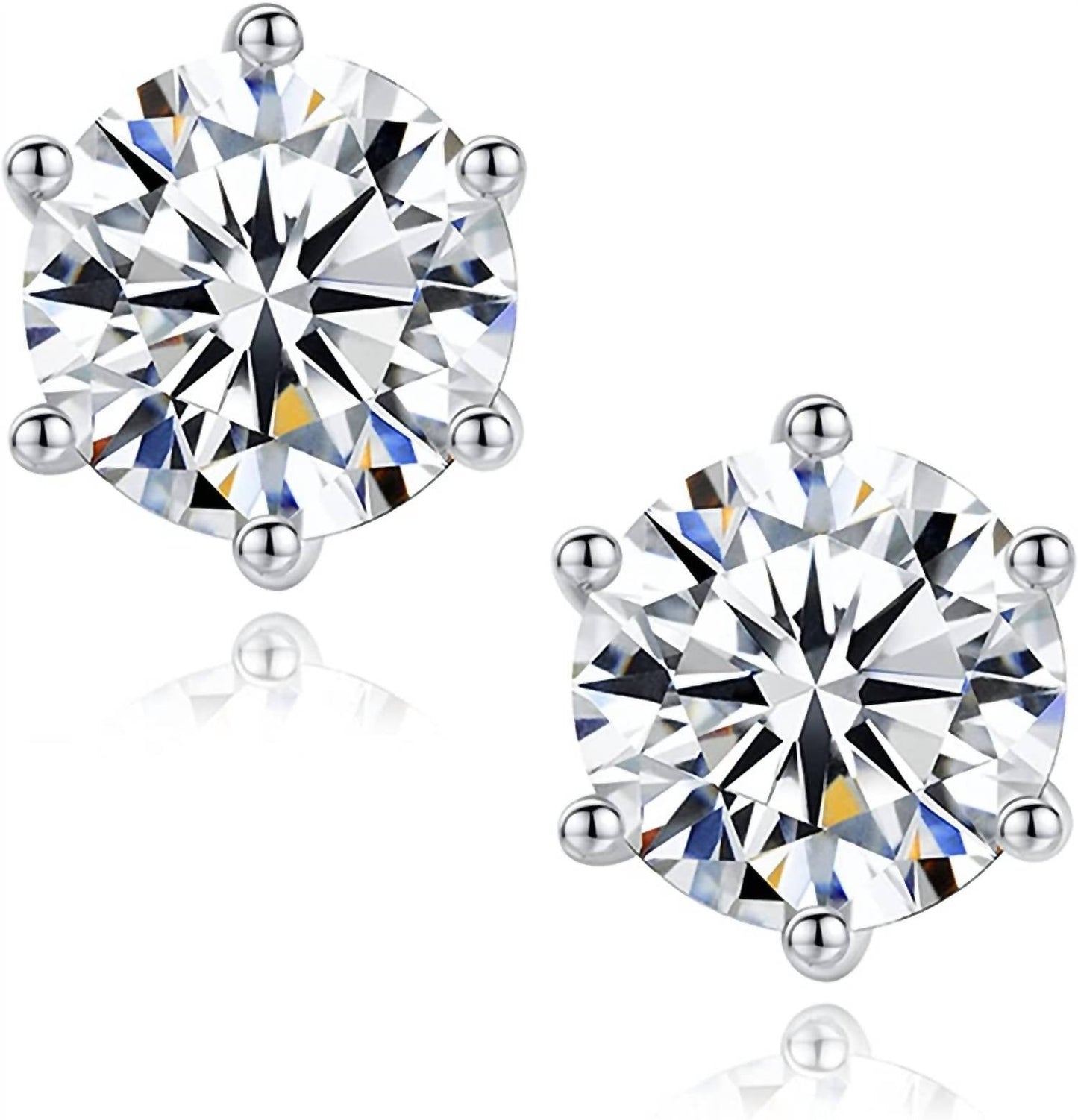 Allyanna Gifts - Women'sr Prong Moissanite Screwback Earrings