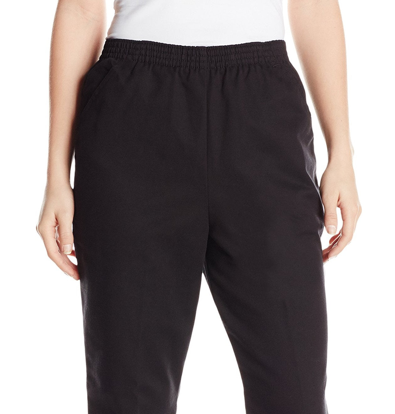 Kontoor Brands Women's Comfort Collection Scooter Elastic Waist Pants Black Size 10