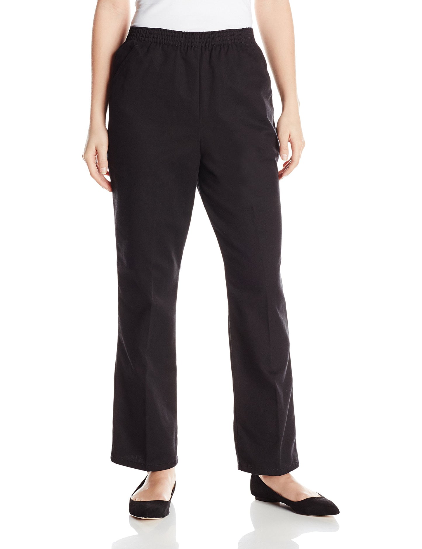 Kontoor Brands Women's Comfort Collection Scooter Elastic Waist Pants Black Size 10