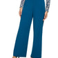 DKNY Women's Side Zip Wide Leg Pants Blue Size 14