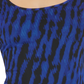 DKNY Women's Snake Print Mesh Bodysuit Blue Size X-Large