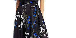 DKNY Women's Belted Midi Wrap Dress Black Size 2