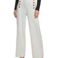 DKNY Women's Button Trim Wide Leg Sailor Pants Beige Size 8