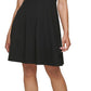 DKNY Women's Short Sleeve Fit & Flare Cutout Dress Black Size 14