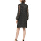 DKNY Women's Pleated Short Mini Dress Black Size 8