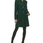 DKNY Women's Single Breasted Boucle Walker Coat Green Size Large